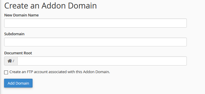 BirHosting Addon Domains
